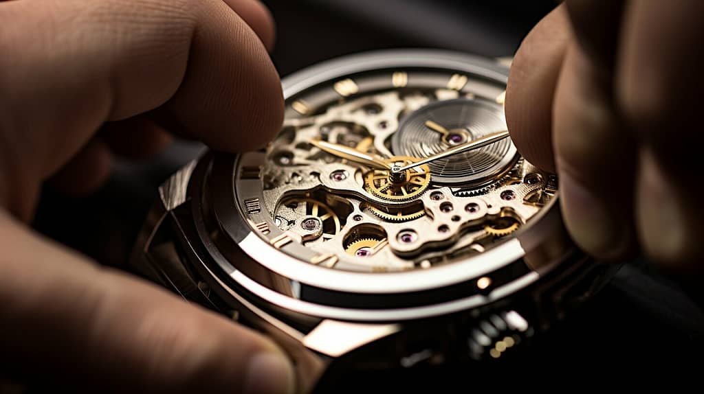 manual winding luxury watch